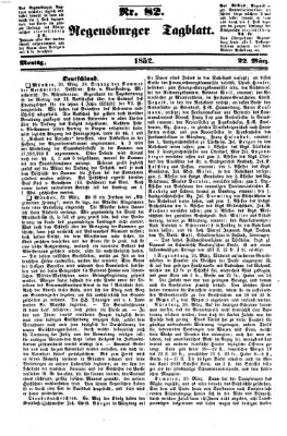 Regensburger Tagblatt Montag 22. März 1852