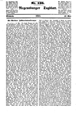 Regensburger Tagblatt Mittwoch 19. Mai 1852