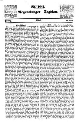 Regensburger Tagblatt Freitag 16. Juli 1852