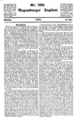 Regensburger Tagblatt Samstag 17. Juli 1852