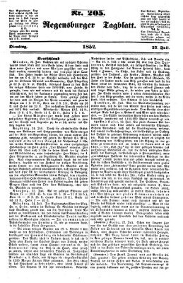 Regensburger Tagblatt Dienstag 27. Juli 1852
