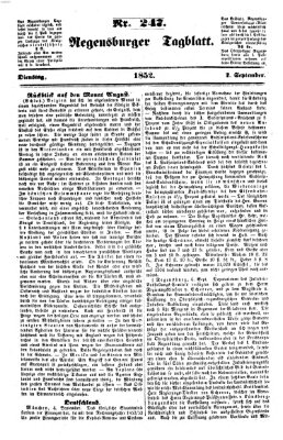 Regensburger Tagblatt Dienstag 7. September 1852