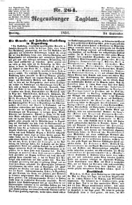 Regensburger Tagblatt Freitag 24. September 1852