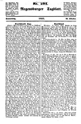 Regensburger Tagblatt Donnerstag 21. Oktober 1852