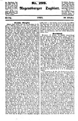 Regensburger Tagblatt Freitag 29. Oktober 1852