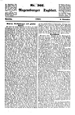 Regensburger Tagblatt Samstag 6. November 1852