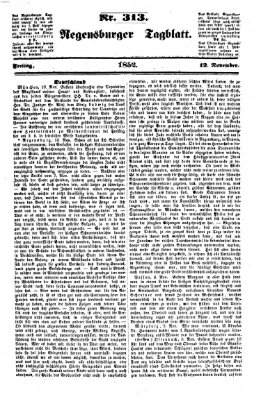 Regensburger Tagblatt Freitag 12. November 1852