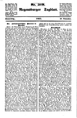 Regensburger Tagblatt Donnerstag 18. November 1852