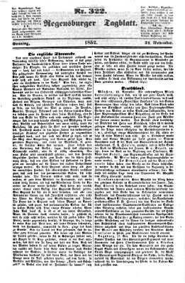 Regensburger Tagblatt Sonntag 21. November 1852