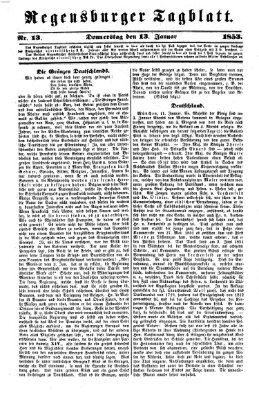 Regensburger Tagblatt Donnerstag 13. Januar 1853