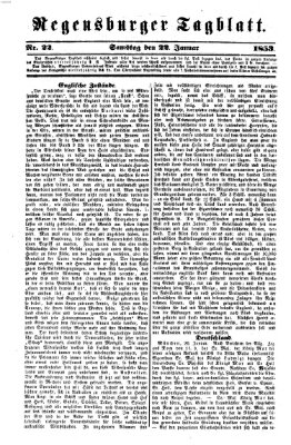 Regensburger Tagblatt Samstag 22. Januar 1853