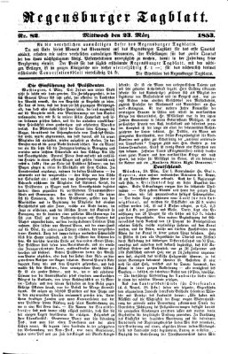 Regensburger Tagblatt Mittwoch 23. März 1853