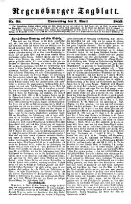 Regensburger Tagblatt Donnerstag 7. April 1853