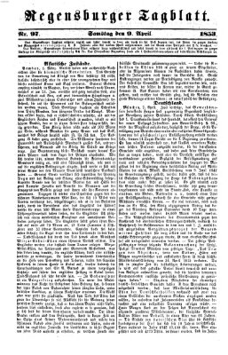 Regensburger Tagblatt Samstag 9. April 1853