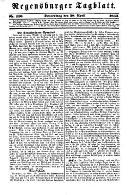 Regensburger Tagblatt Donnerstag 28. April 1853