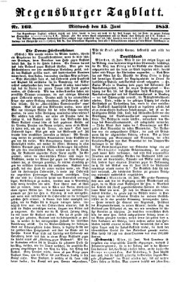 Regensburger Tagblatt Mittwoch 15. Juni 1853