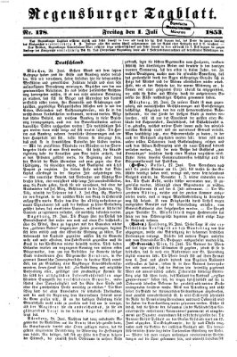 Regensburger Tagblatt Freitag 1. Juli 1853