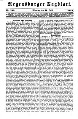 Regensburger Tagblatt Montag 11. Juli 1853