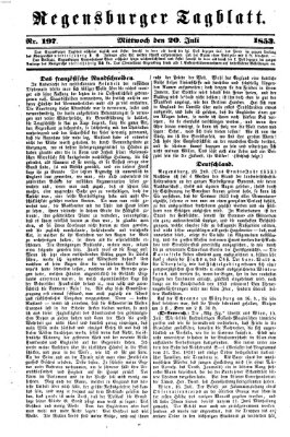 Regensburger Tagblatt Mittwoch 20. Juli 1853