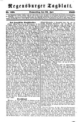 Regensburger Tagblatt Donnerstag 21. Juli 1853