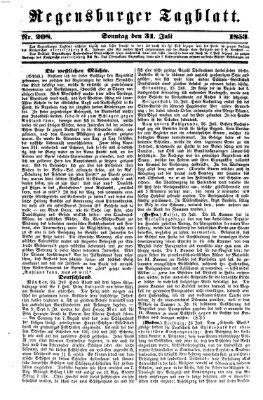 Regensburger Tagblatt Sonntag 31. Juli 1853