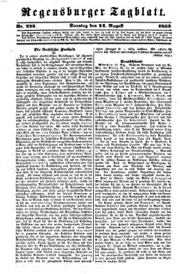 Regensburger Tagblatt Sonntag 14. August 1853