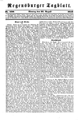 Regensburger Tagblatt Montag 22. August 1853