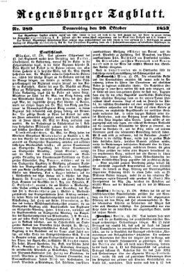 Regensburger Tagblatt Donnerstag 20. Oktober 1853
