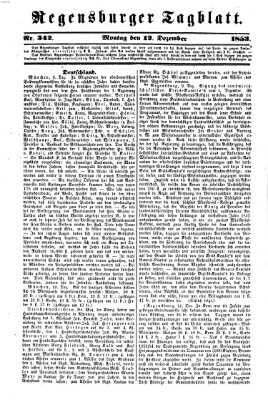 Regensburger Tagblatt Montag 12. Dezember 1853