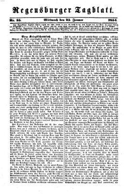 Regensburger Tagblatt Mittwoch 25. Januar 1854