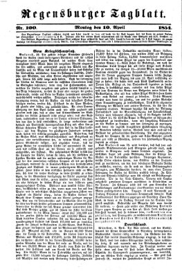 Regensburger Tagblatt Montag 10. April 1854