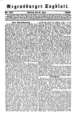 Regensburger Tagblatt Freitag 9. Juni 1854