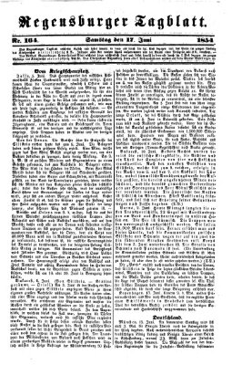 Regensburger Tagblatt Samstag 17. Juni 1854
