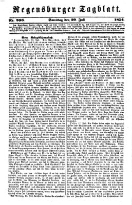 Regensburger Tagblatt Samstag 29. Juli 1854