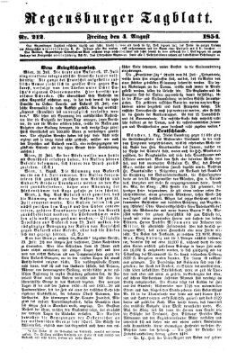 Regensburger Tagblatt Freitag 4. August 1854