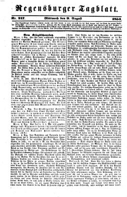 Regensburger Tagblatt Mittwoch 9. August 1854
