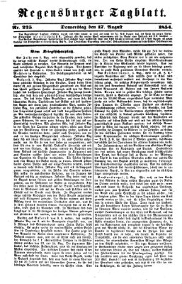 Regensburger Tagblatt Donnerstag 17. August 1854