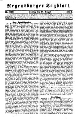 Regensburger Tagblatt Freitag 18. August 1854
