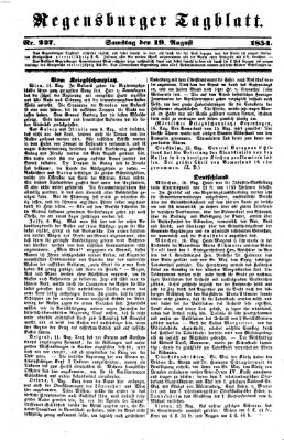 Regensburger Tagblatt Samstag 19. August 1854