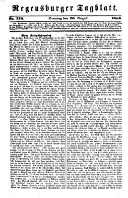 Regensburger Tagblatt Sonntag 20. August 1854