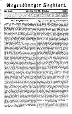 Regensburger Tagblatt Freitag 20. Oktober 1854
