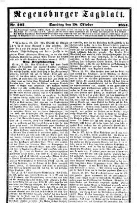 Regensburger Tagblatt Samstag 28. Oktober 1854