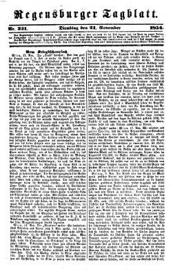Regensburger Tagblatt Dienstag 21. November 1854