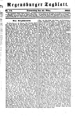 Regensburger Tagblatt Donnerstag 15. März 1855