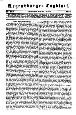Regensburger Tagblatt Mittwoch 25. April 1855
