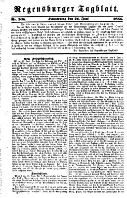 Regensburger Tagblatt Donnerstag 21. Juni 1855