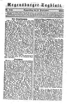 Regensburger Tagblatt Donnerstag 6. September 1855