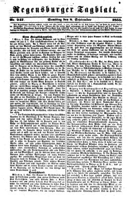 Regensburger Tagblatt Samstag 8. September 1855