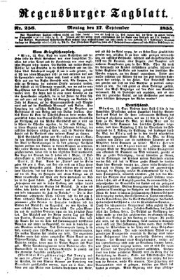 Regensburger Tagblatt Montag 17. September 1855