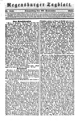 Regensburger Tagblatt Donnerstag 20. September 1855
